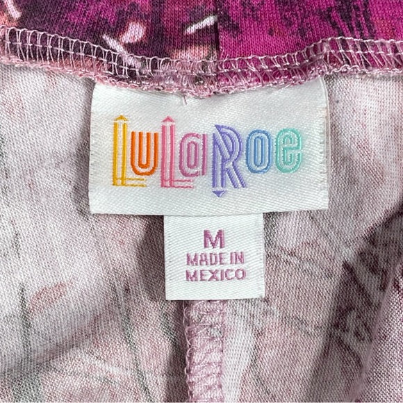 LuLaRoe size medium shades of pink floral hoodie with a kangaroo pocket EUC - Picture 8 of 9